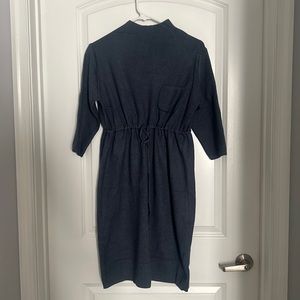 Slate Blue Mock Neck Sweater Dresz